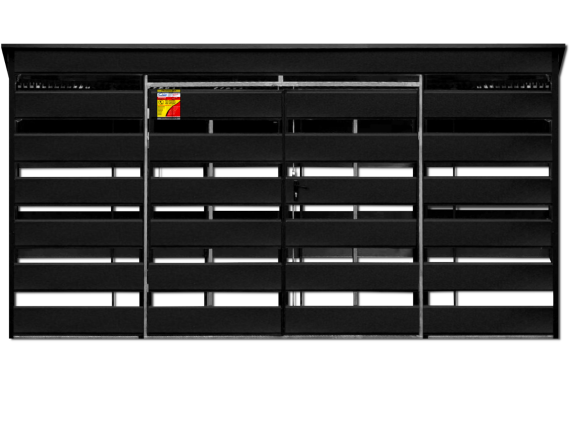 WIATA ŚMIETNIKOWA SMK 4X3 – DRZWI DWUSKRZYDŁOWE, OKUCIA BLACHARSKIE, CZARNY MAT