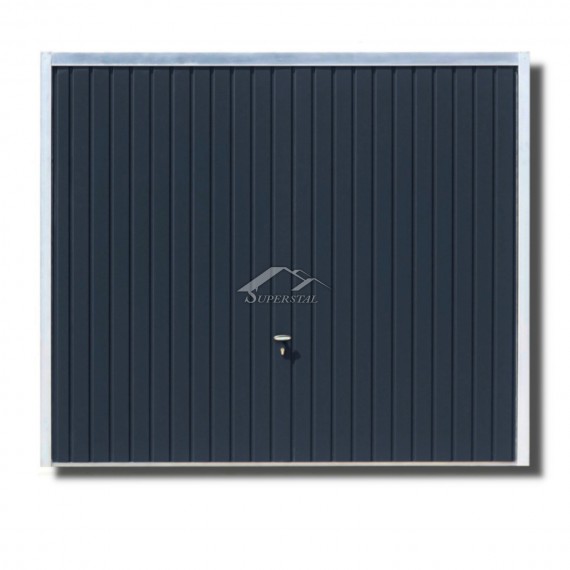 Uchylna brama do muru 2,2x2,5m - kolor grafit RAL 7016