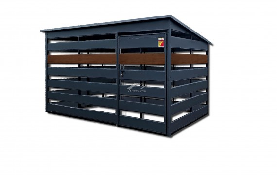 WIATA ŚMIETNIKOWA 4X2 PANEL POZIOMY Z DODATKIEM DREWNOPODOBNYM