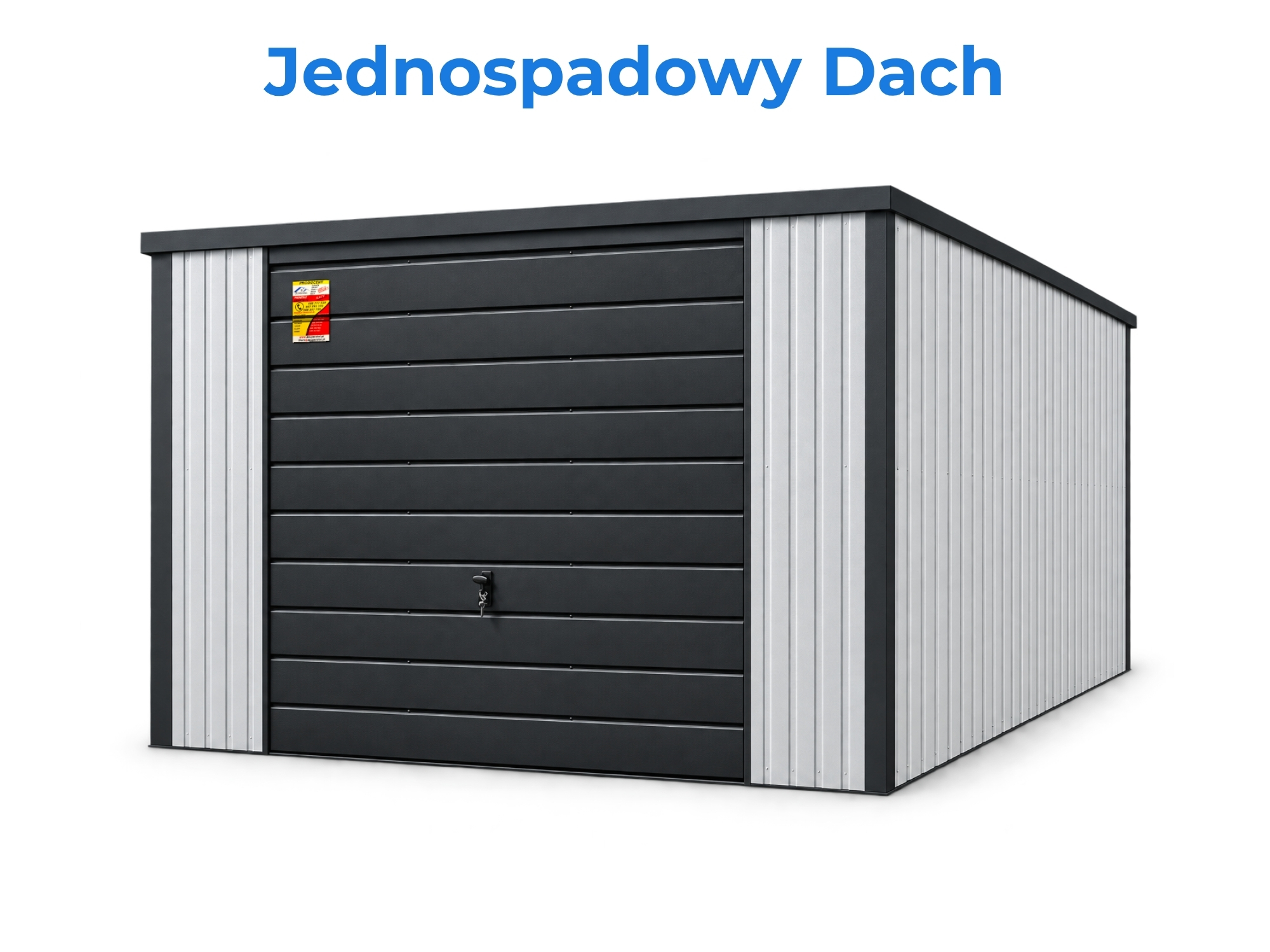 Garaże blaszane jednospadowy dach