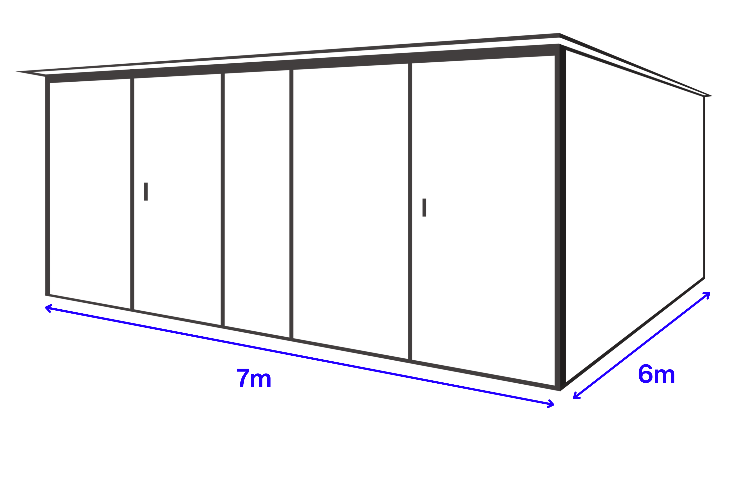 Garaże blaszane 7x6
