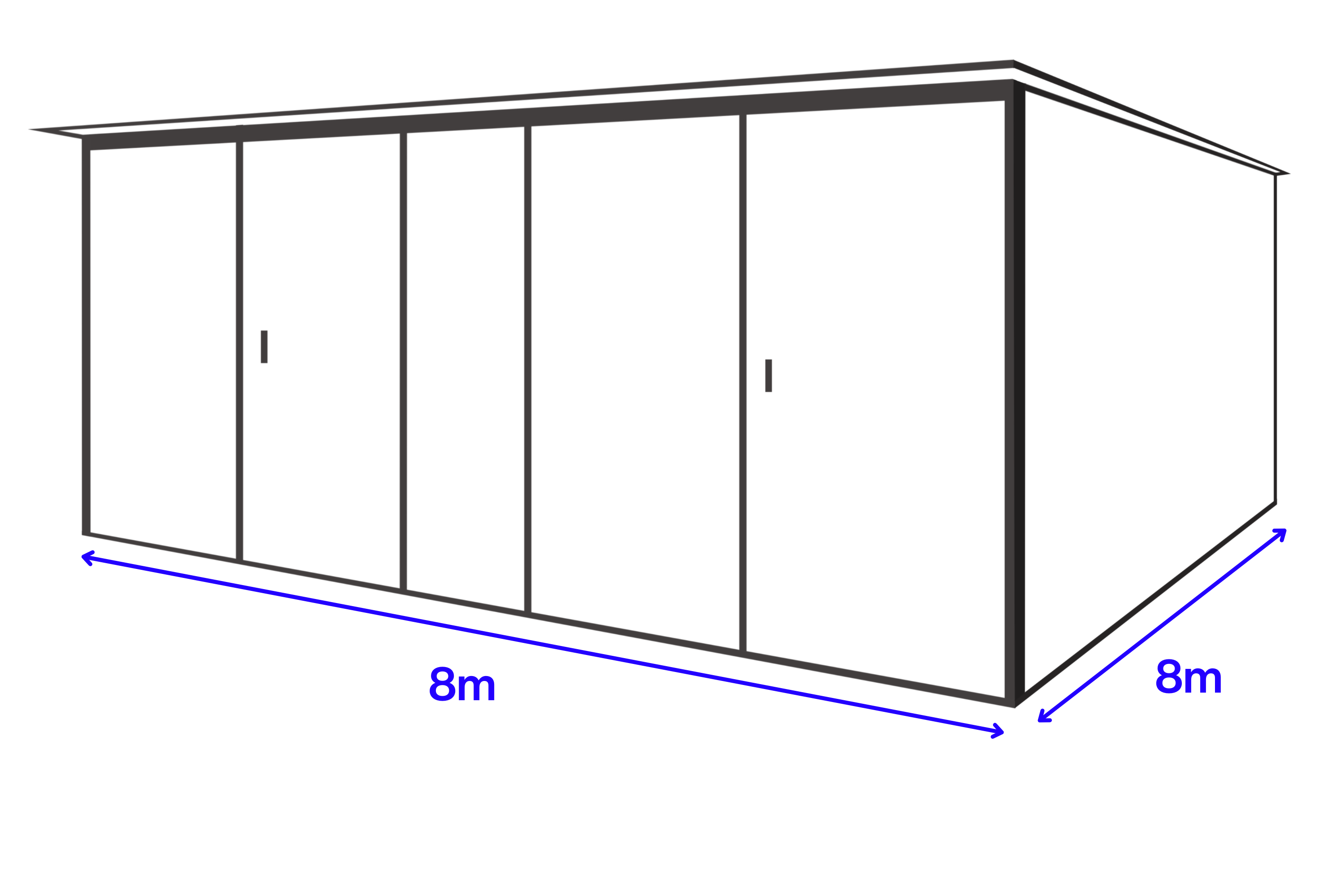 Garaże blaszane 8x8
